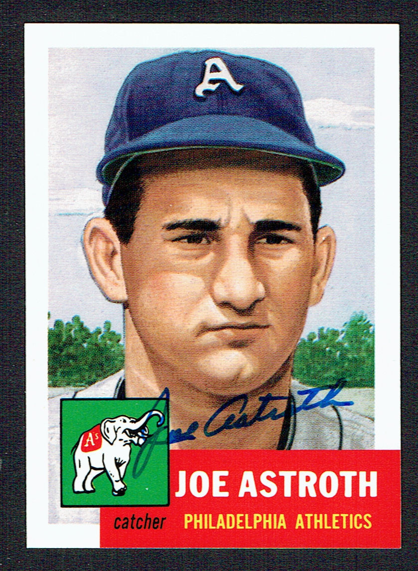 Joe Astroth (d. 2013) #103 signed autograph auto 1991 Topps 1953 Archives Card