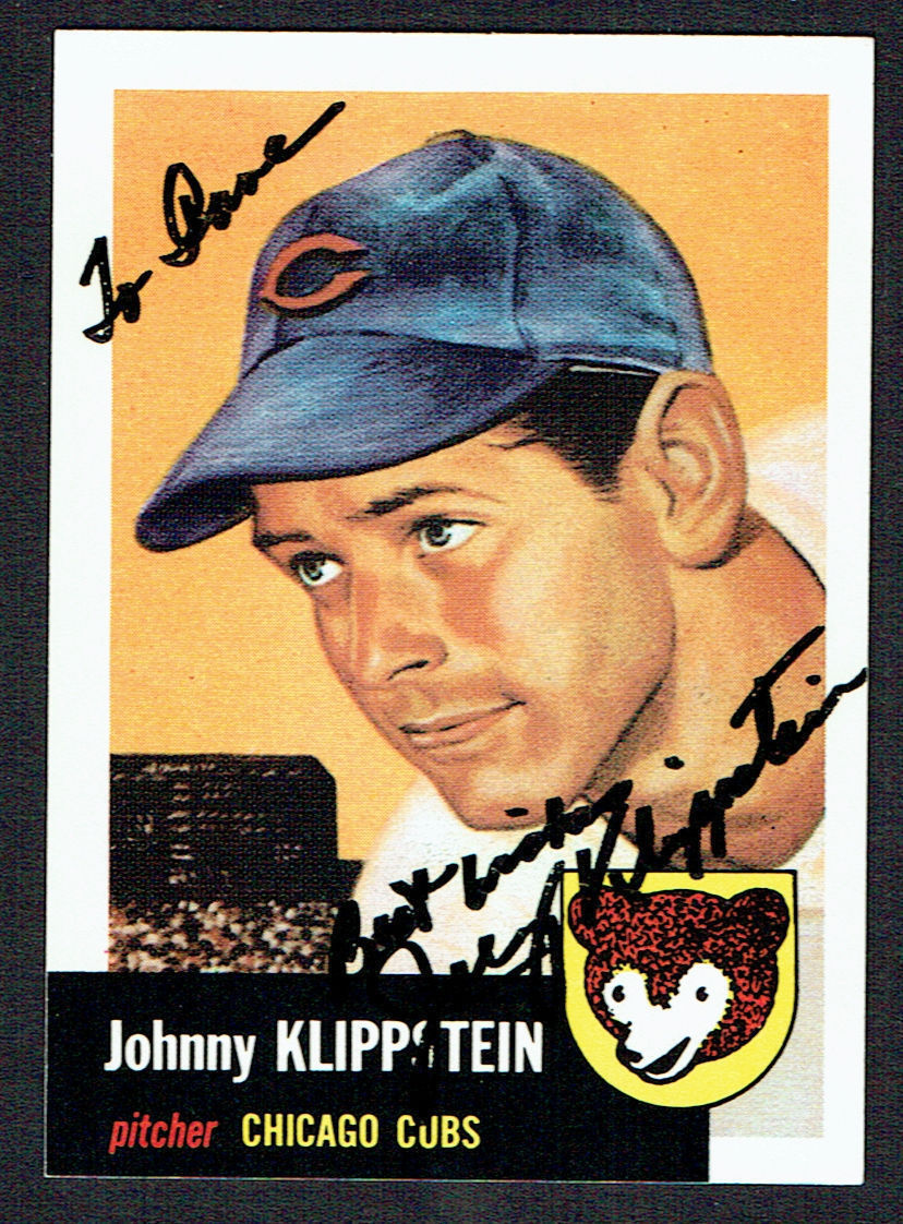 Johnny Klippstein (d. 2003) #46 signed autograph 1991 Topps 1953 Archives Card