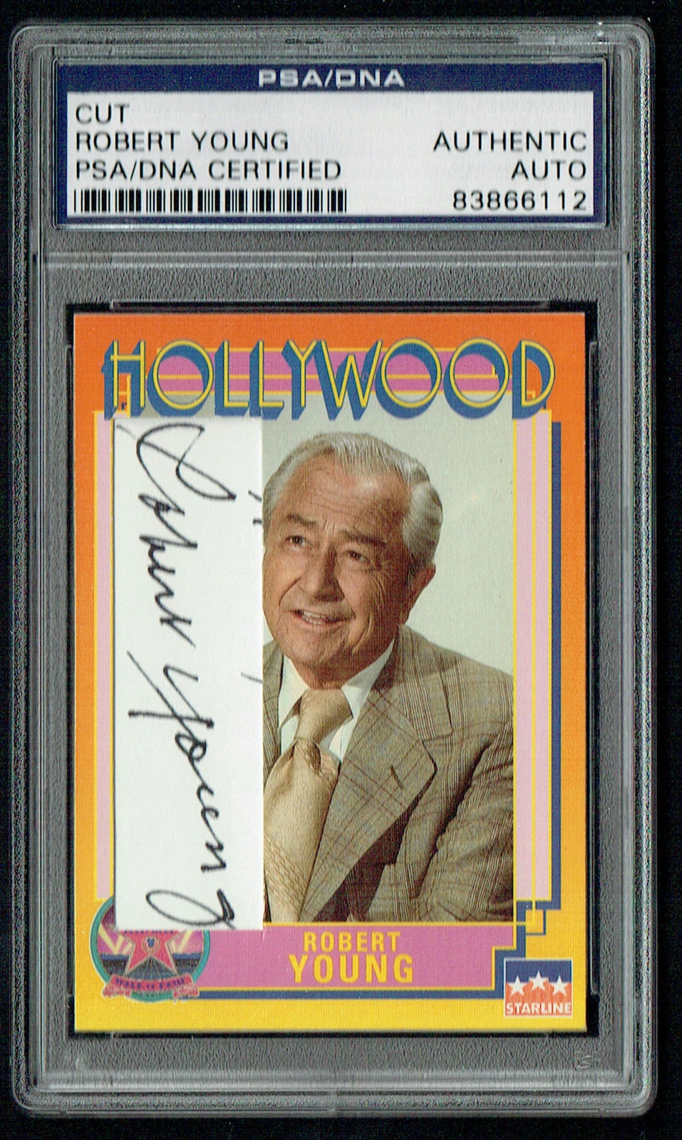ROBERT YOUNG D 1998 SIGNED AUTOGRAPH CUSTOM CARD HOLLYWOOD WALK OF FAME PSA SLAB COLLECTIBLE MEMORABILIA