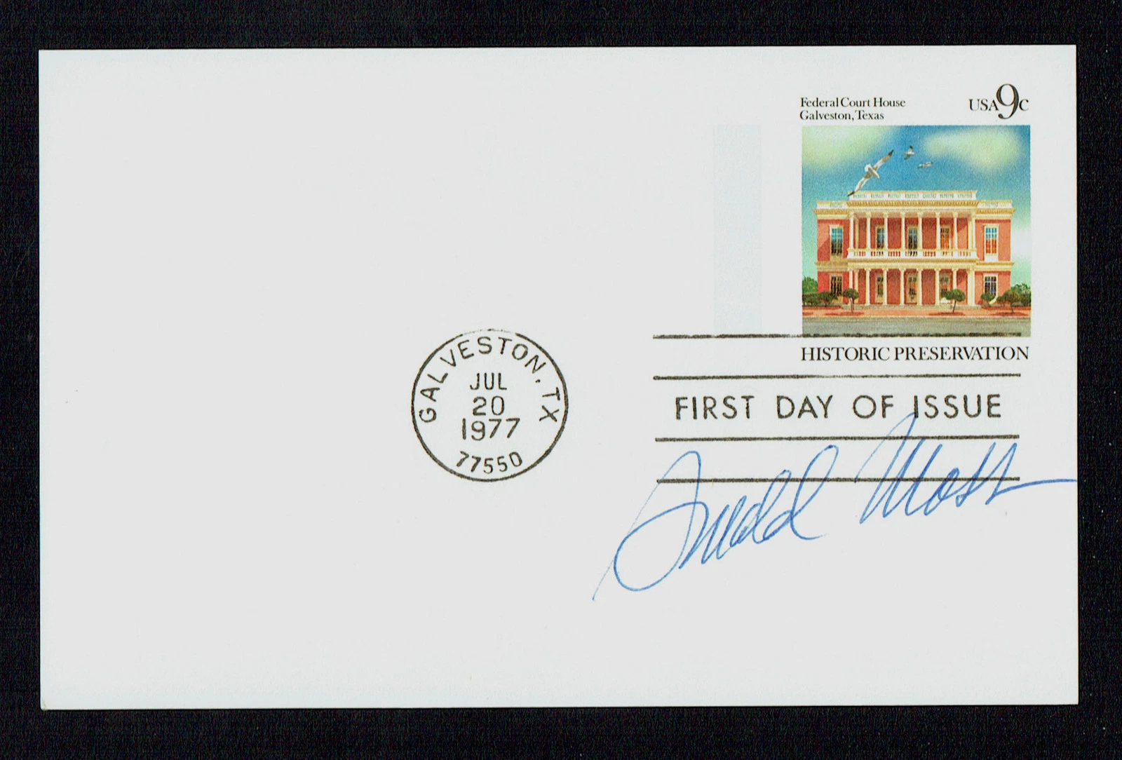 Donald Moss signed autograph auto FDC Postcard Stamp Designer