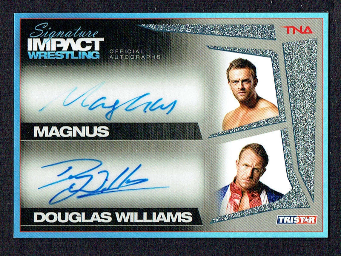 Magnus & Douglas Williams signed autograph 2011 TriStar Impact Wrestling 55/99