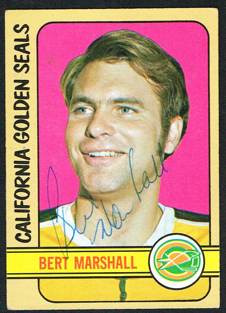 Bert Marshall #162 signed autograph auto 1972-73 Topps Hockey Trading Card