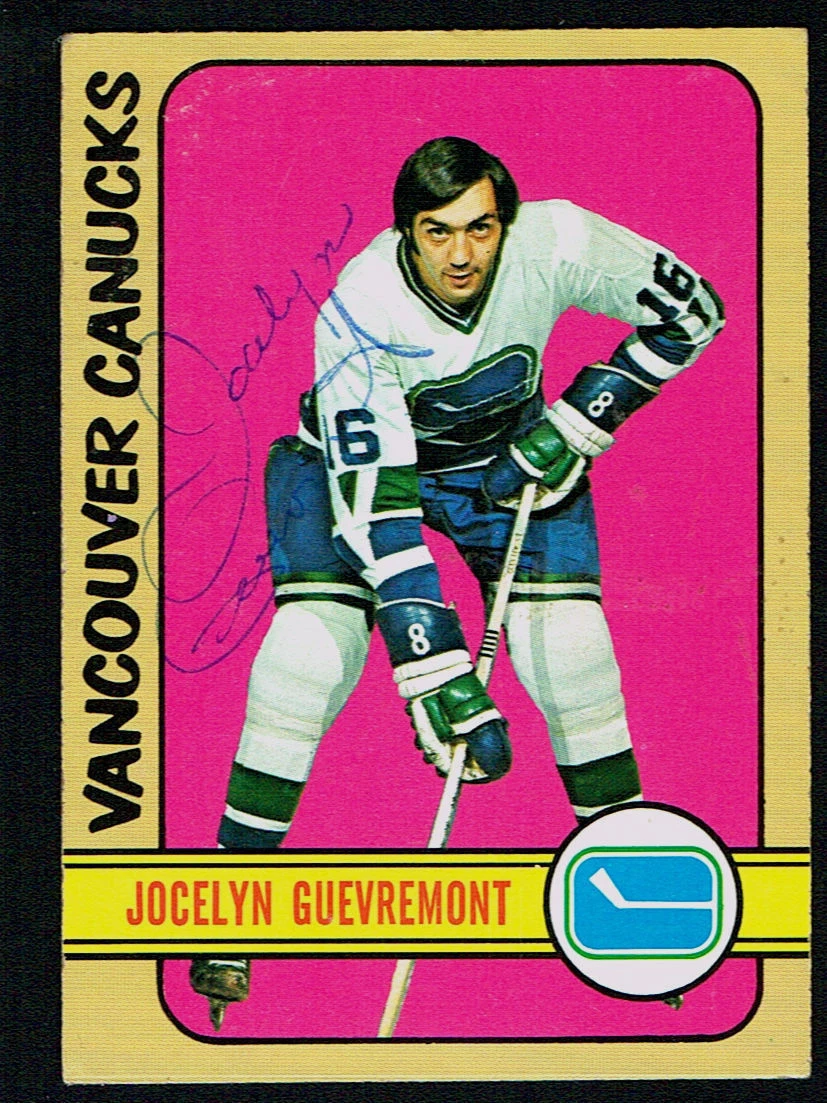 Jocelyn Guevremont #75 signed autograph auto 1972-73 Topps Hockey Trading Card