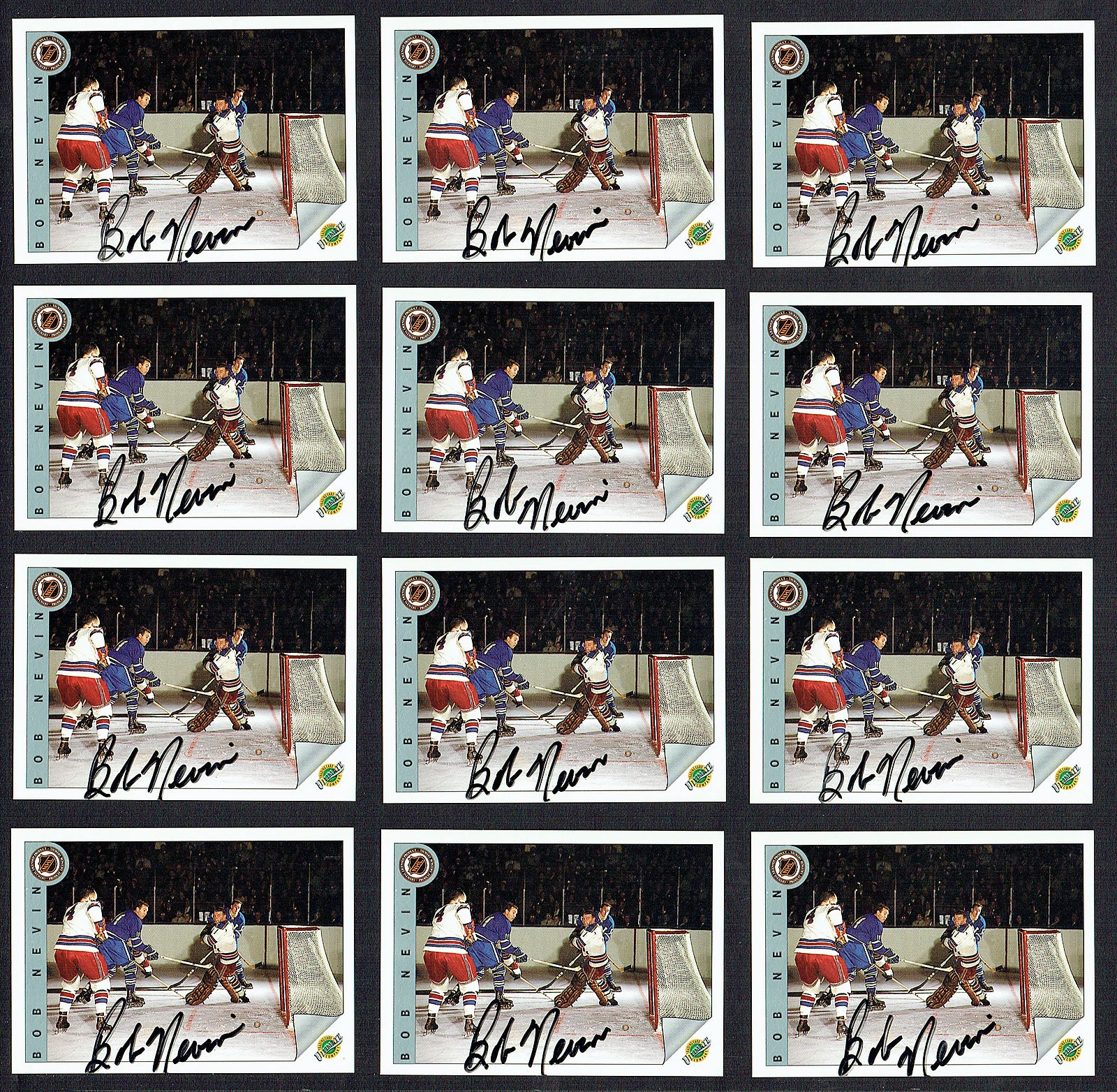 Bob Nevin #26 signed autograph auto 1992 Ultimate Original Six Hockey Cards (12)