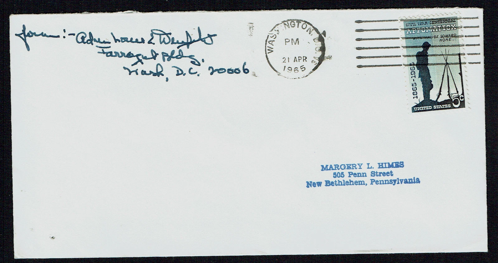 Louis E. Denfeld (d. 1972) signed autograph Envelope Chief of Naval Operations