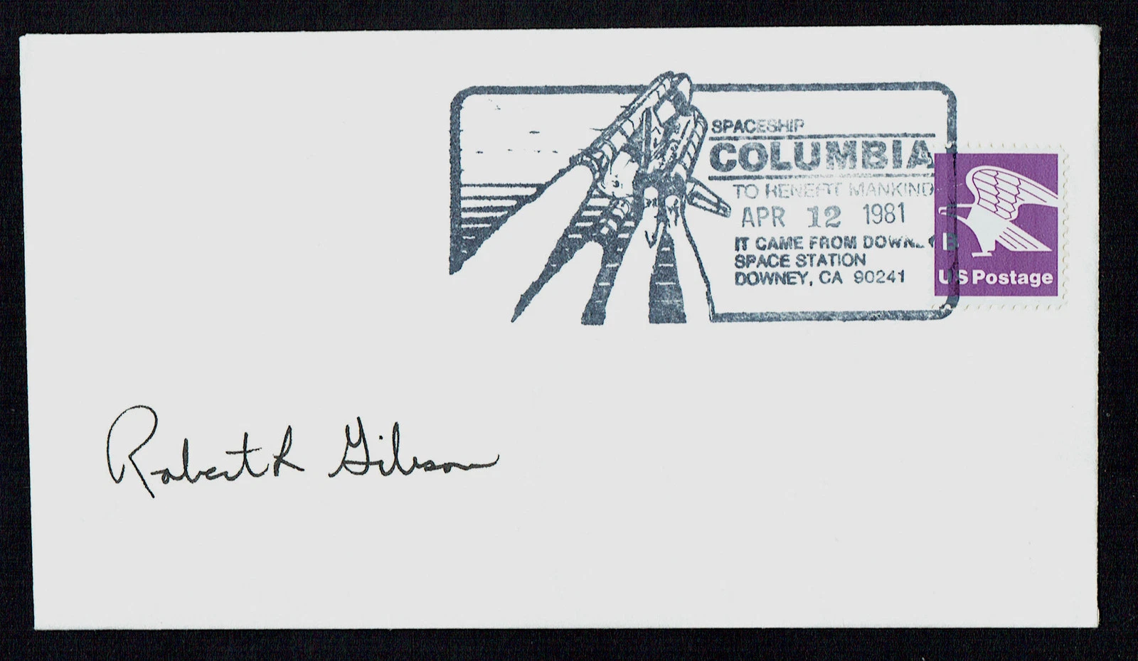 Robert Hoot Gibson signed autograph Cover Astronaut  STS-41-B, 61-C, 27, 47 & 71