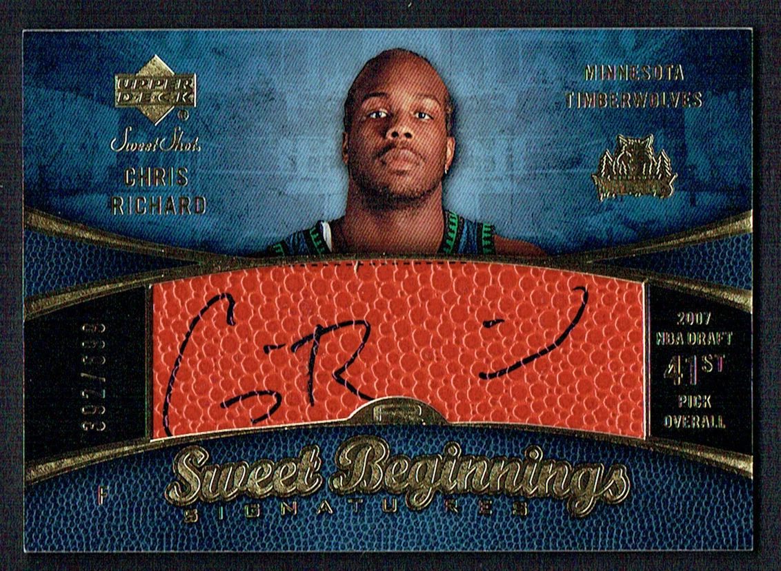 Chris Richard #130 signed autograph 2007-08 Upper Deck Sweet Beginnings 392/699