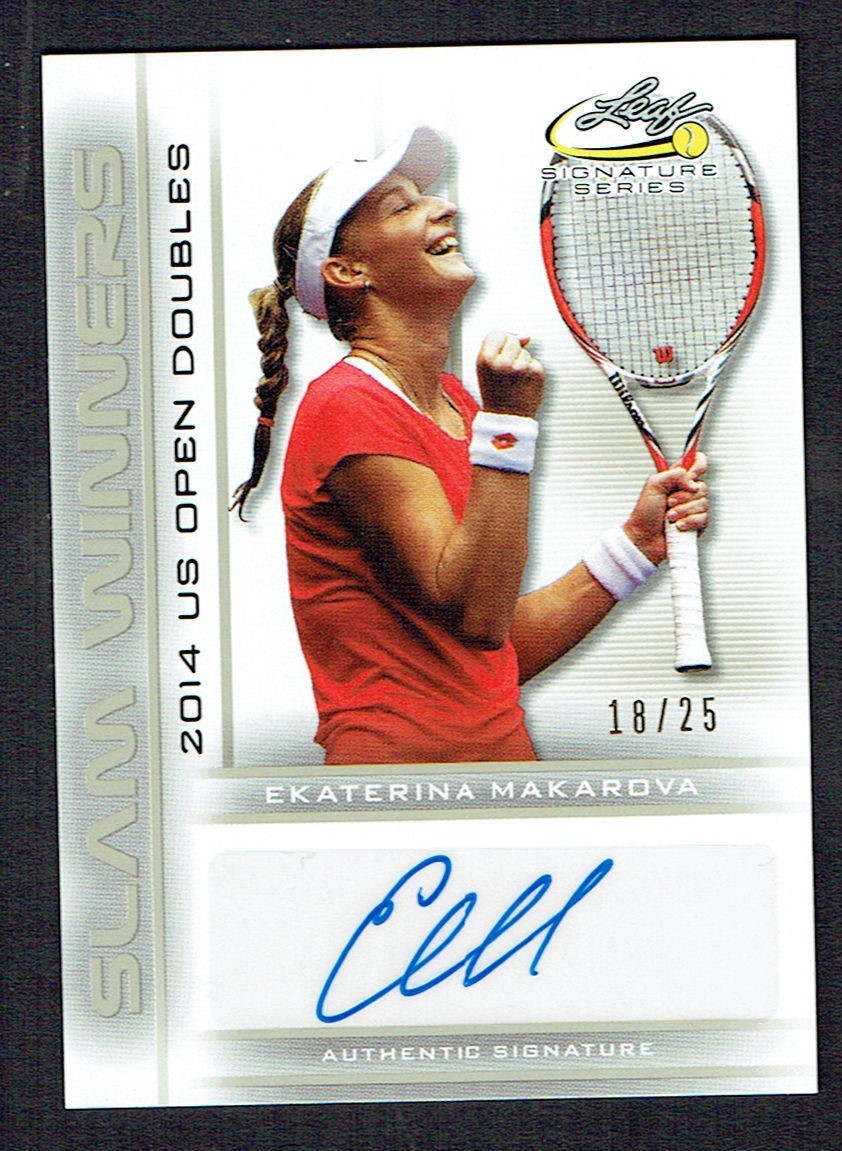 Ekaterina Makarova #SH-EM1 signed autograph 2017 Leaf Tennis Slam Winners 18/25