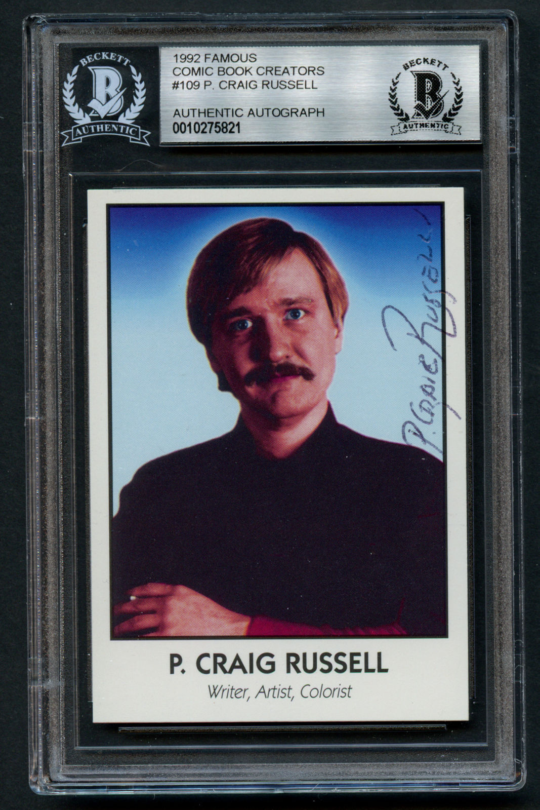 P. Craig Russell #109 signed autograph 1992 Famous Comic Book Creators Card BAS