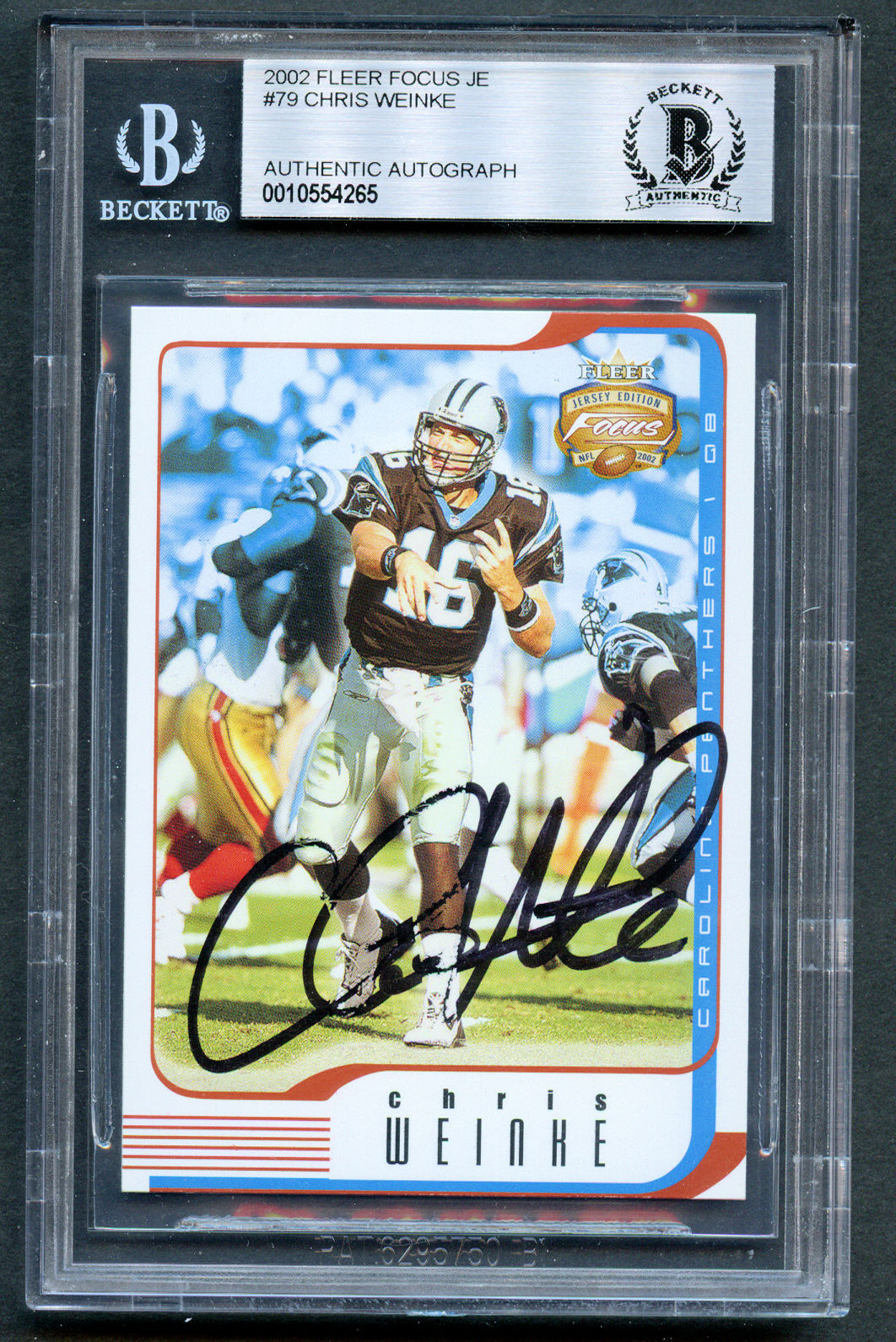 Chris Weinke signed autograph auto 2002 Fleer Focus Football Trading Card BAS