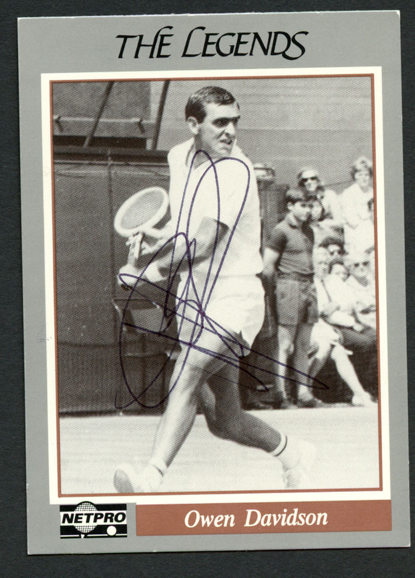 Owen Davidson #6 signed autograph auto 1991 NetPro Legends Tennis Card