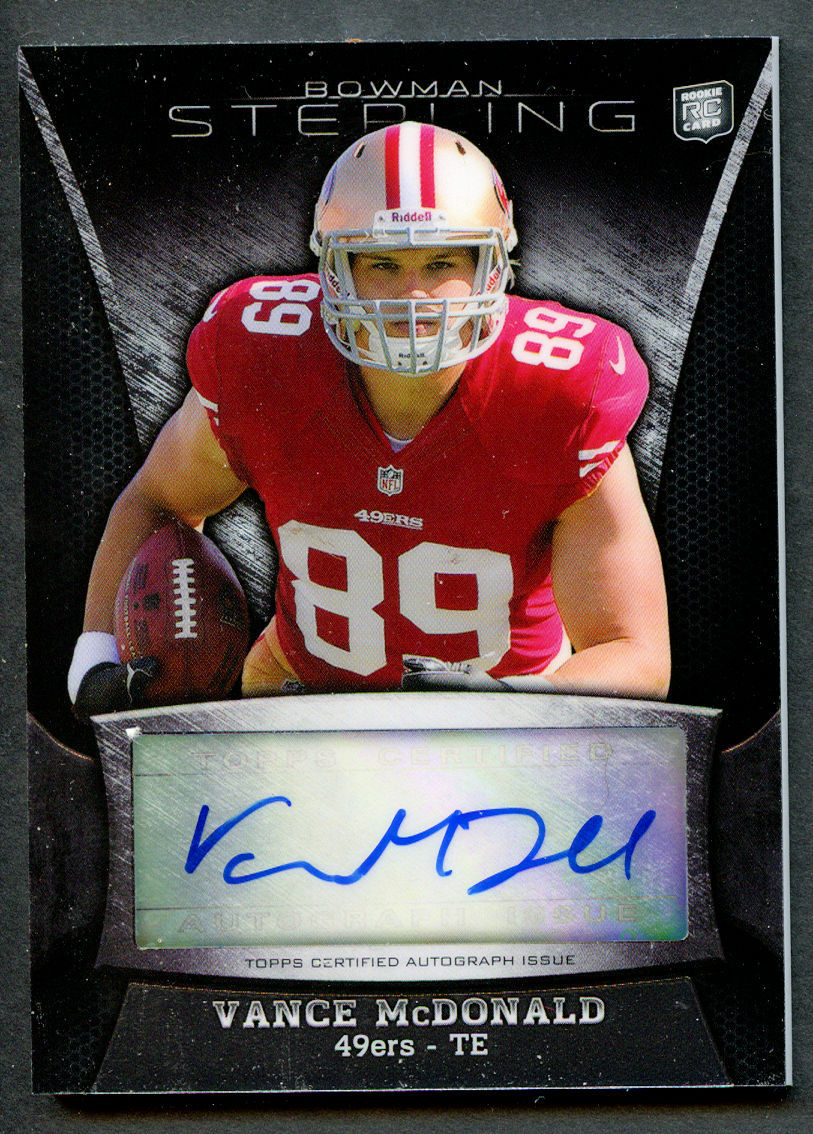 Vance McDonald signed autograph auto 2013 Topps Bowman Sterling Football Card