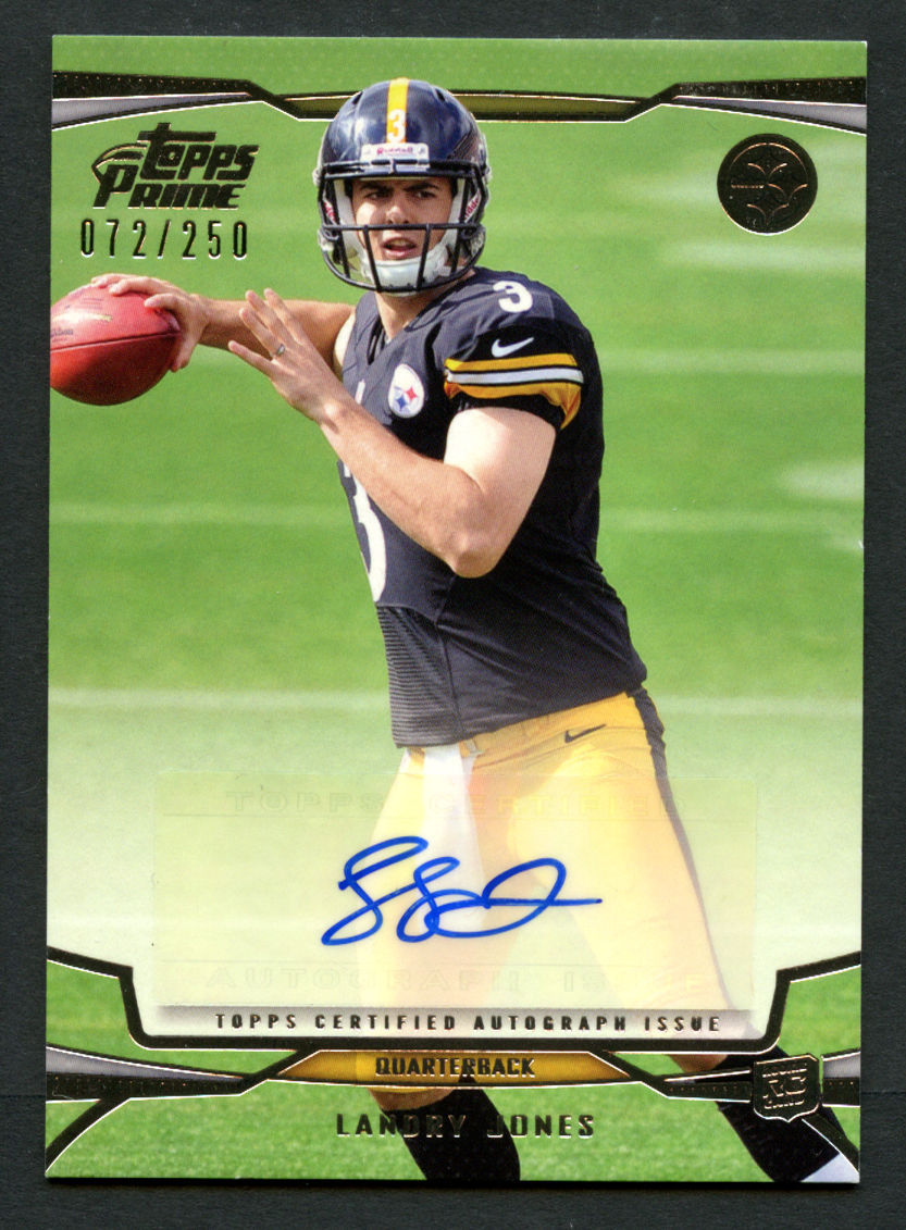 Landry Jones #111 signed autograph auto 2013 Topps Prime Rookie Card 72/250