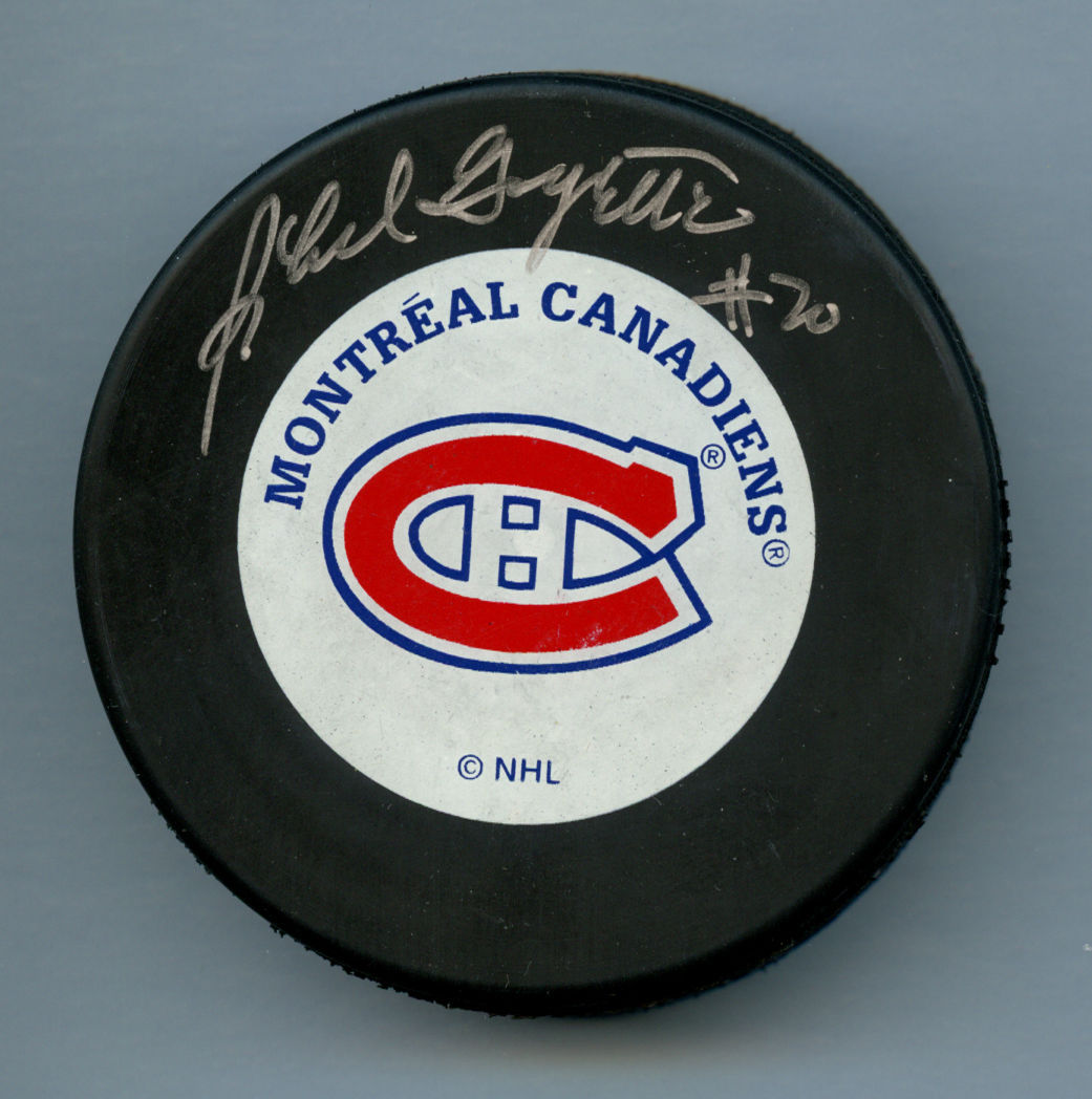 Phil Goyette signed autograph auto Official NHL Montreal Canadiens Puck