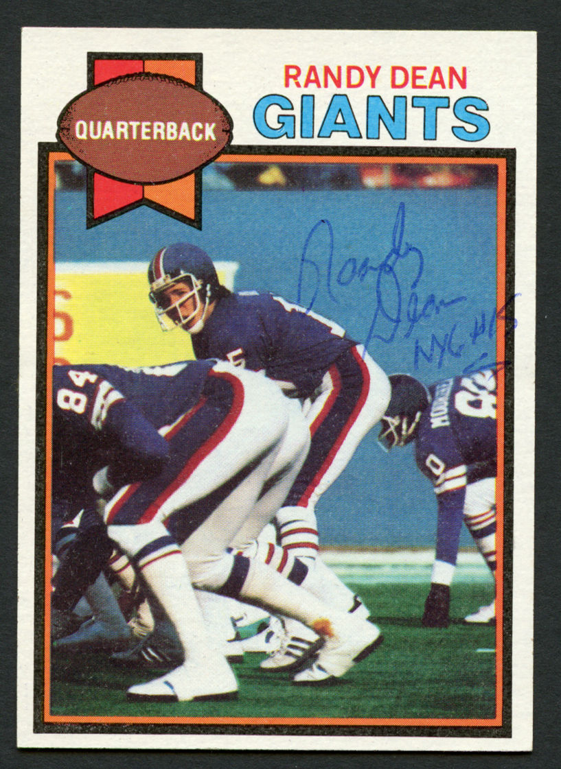 Randy Dean #228 signed autograph auto 1979 Toops Football Trading Card