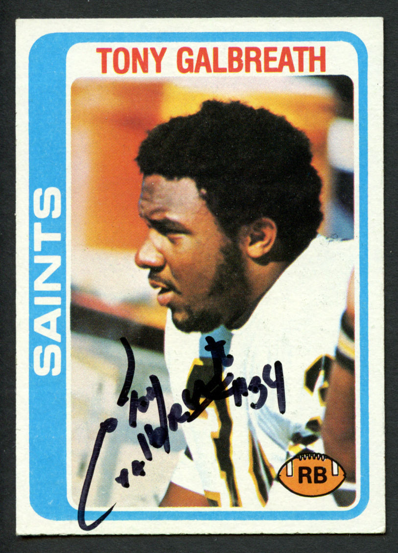 Tony Galbreath #408 signed autograph auto 1978 Toops Football Trading Card