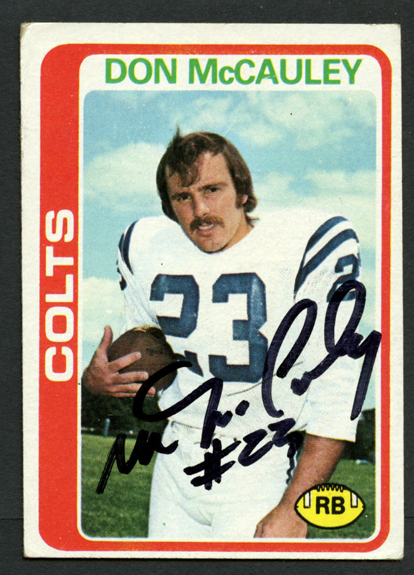 Don McCauley #478 signed autograph auto 1978 Toops Football Trading Card