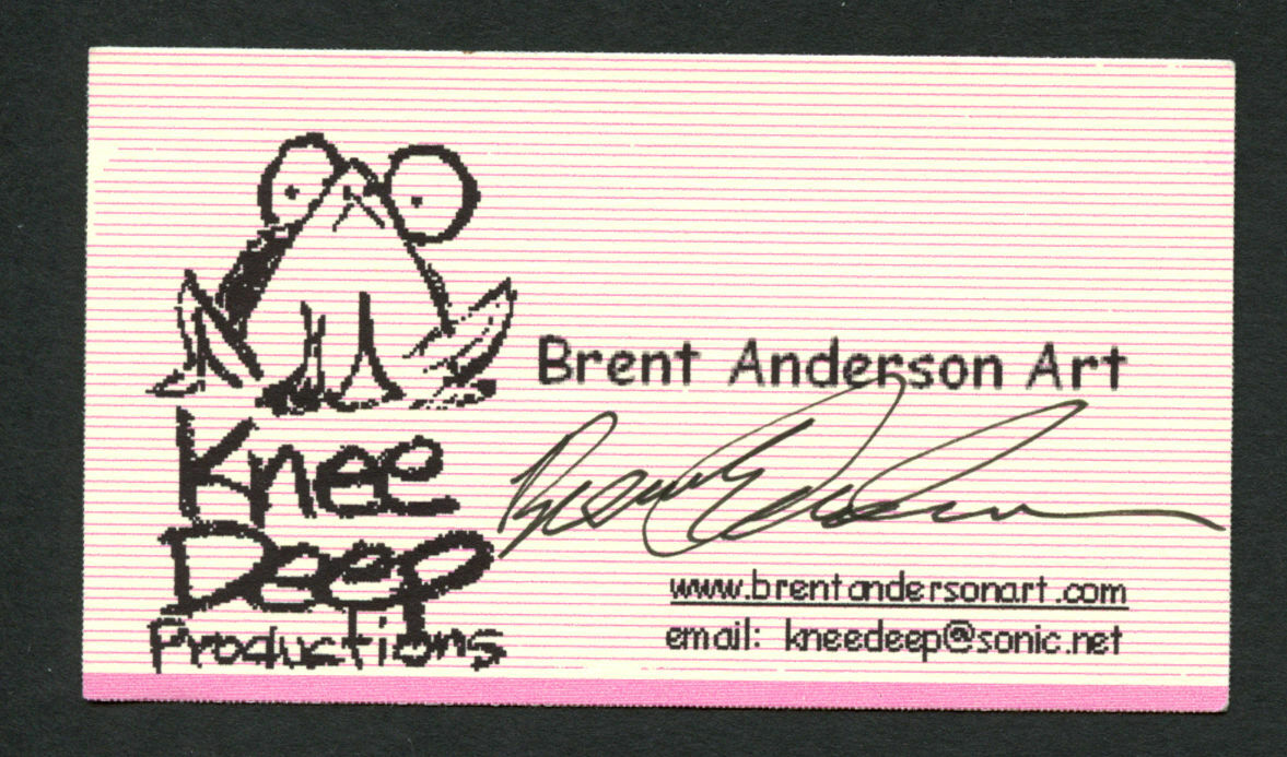 Brent Anderson signed autograph Knee Deep Productions Business Card BC472