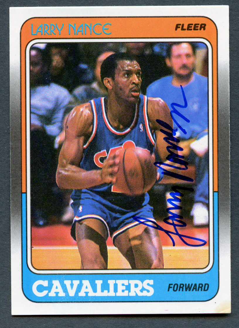 Larry Nance #24 signed autograph auto 1988-89 Fleer Basketball Trading Card