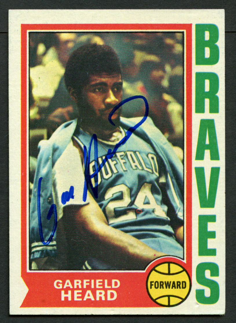 Garfield Heard #44 signed autograph auto 1974-75 Topps Basketball Trading Card