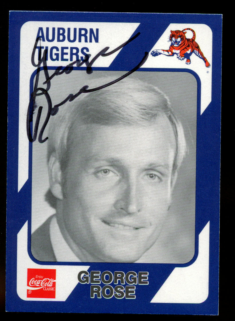 George Rose #462 signed autograph auto Auburn 1989 Collegiate Collection Card