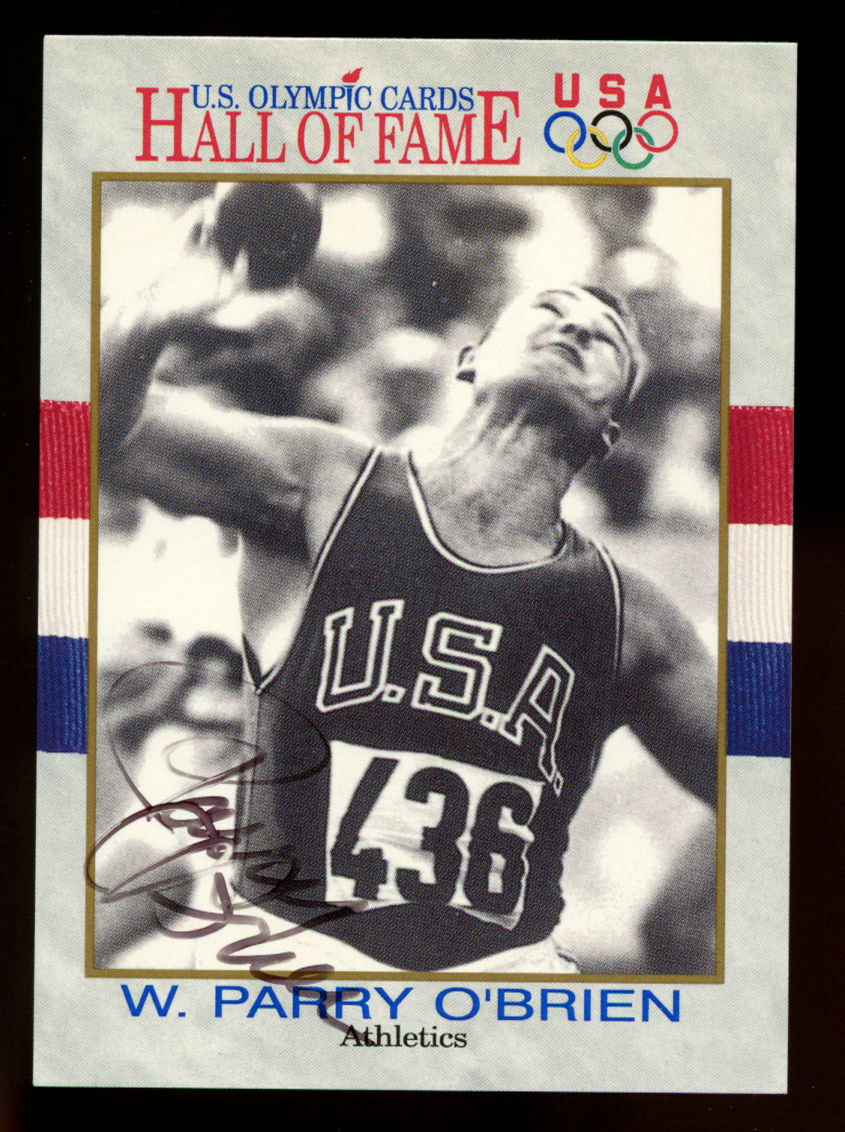 W. Parry O'Brien #19 signed autograph auto 1991 Impel Olympic Hall of Fame Card