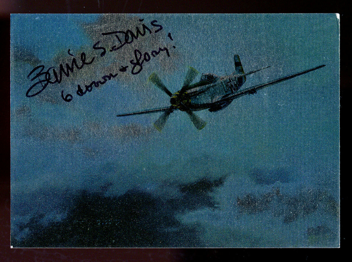 Barrie Davis (d. 2014) signed autograph WWII Ace Fighter 1994 CARDZ Trading Card