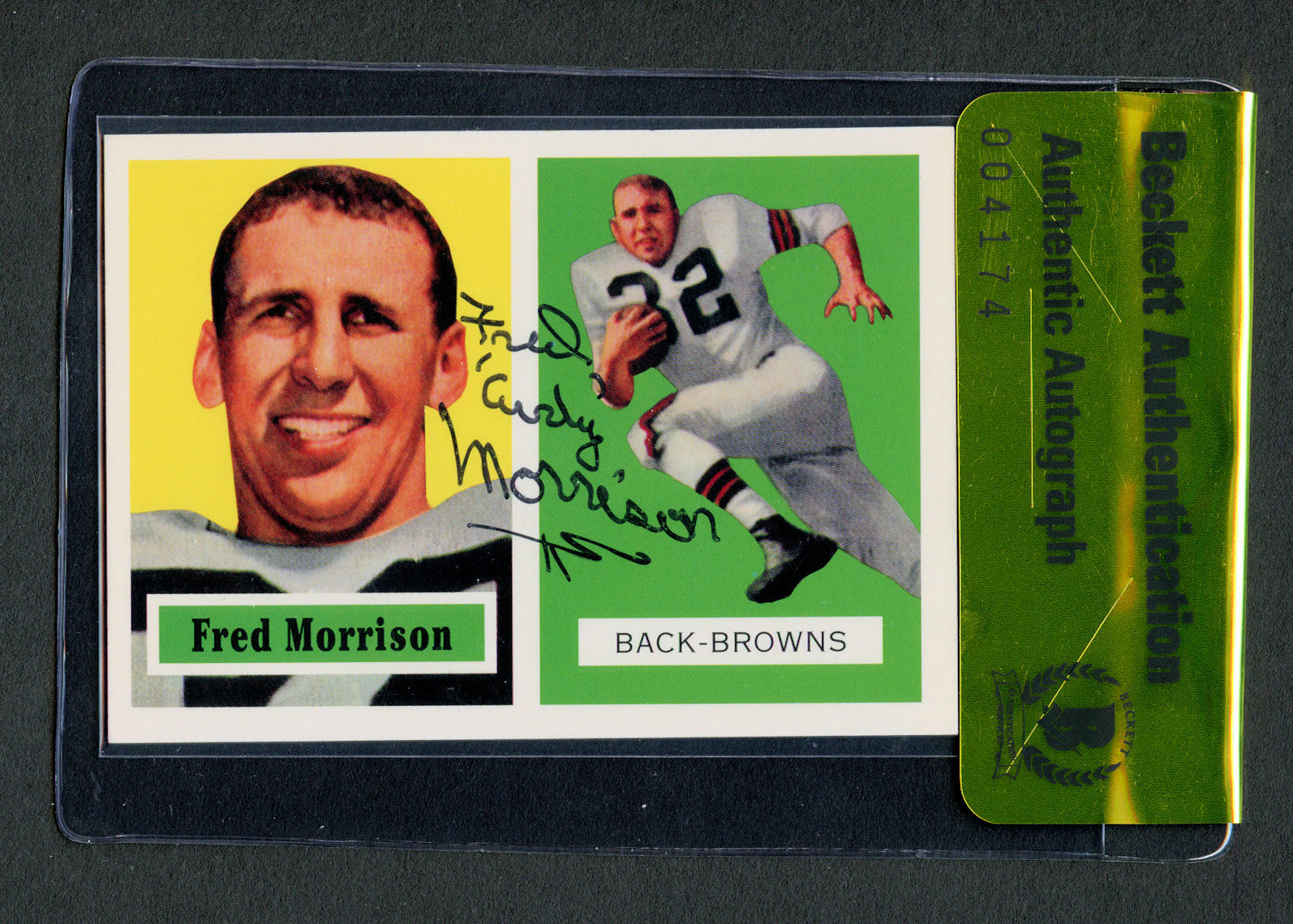 Fred Morrison #154 signed autograph Topps Archives The Ultimate 1957 Series BAS