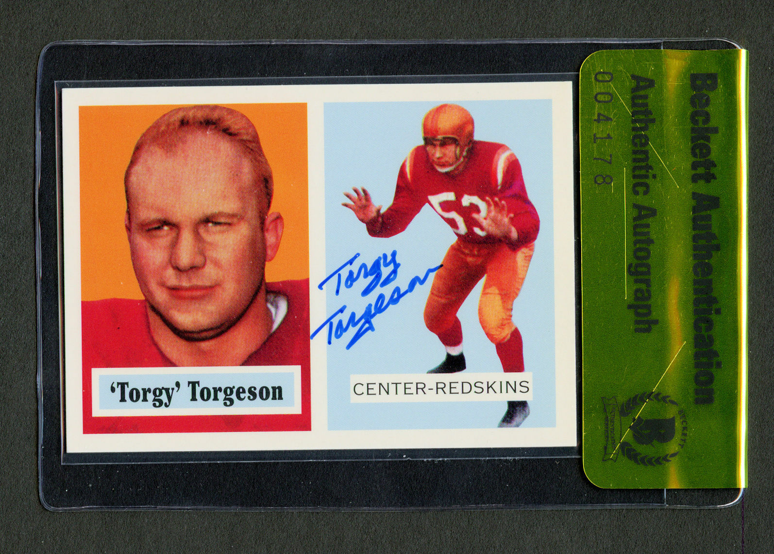 Torgy Torgeson #12 signed autograph Topps Archives The Ultimate 1957 Series BAS