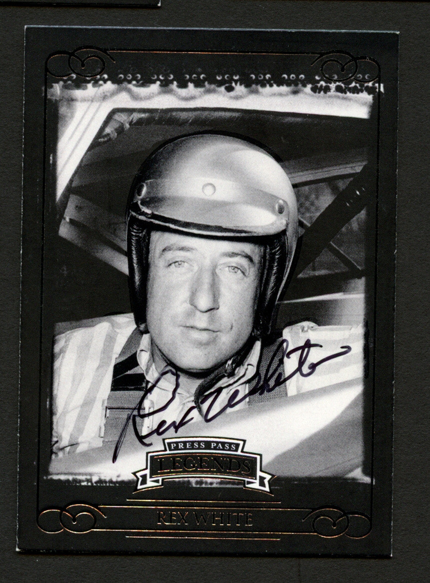 Rex White #41 signed autograph  2008 Press Pass Legends NASCAR Trading Card