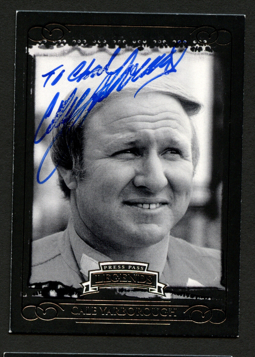 Cale Yarborough #4 signed autograph  2008 Press Pass Legends NASCAR Trading Card