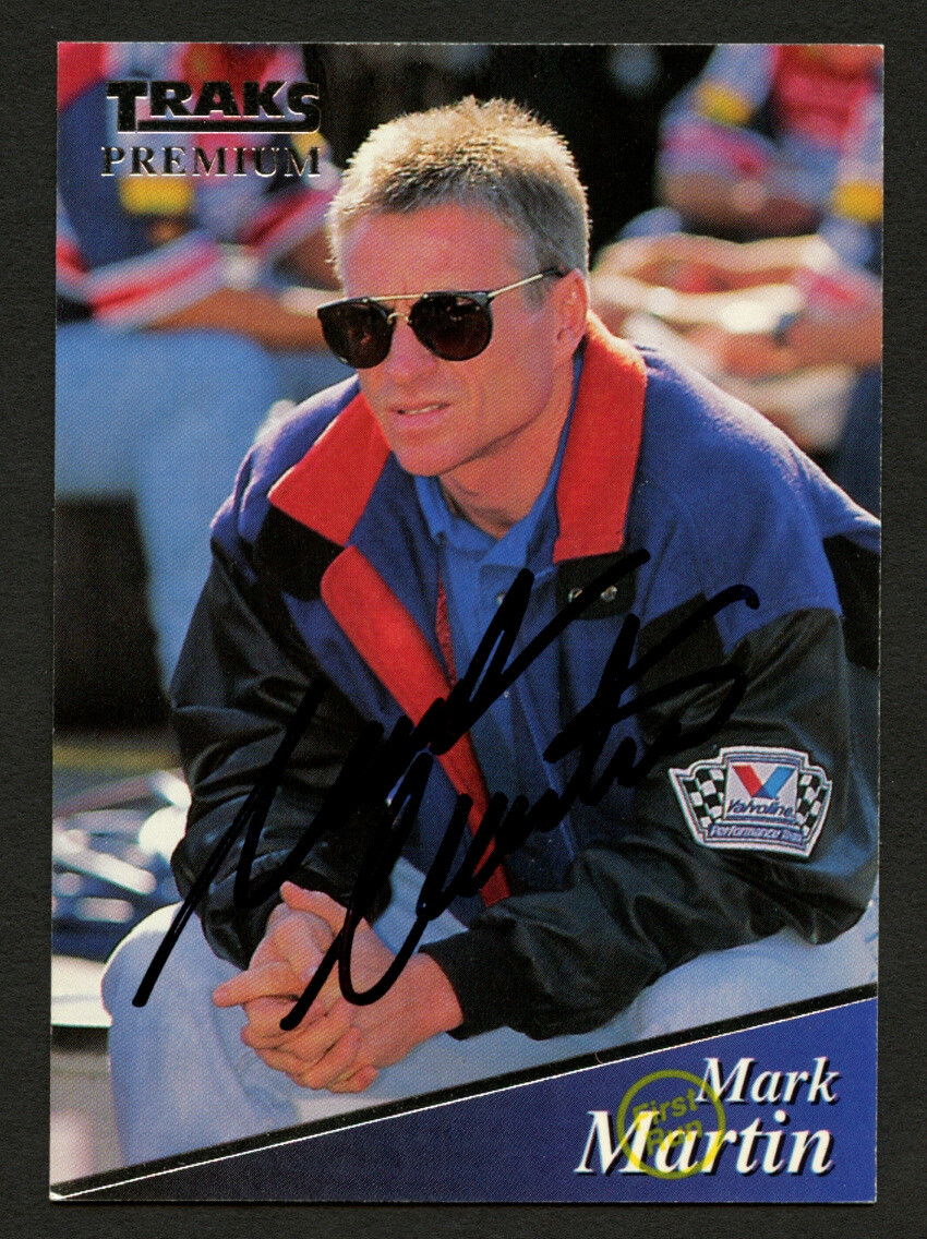 Mark Martin #144 signed autograph auto 1994 Traks NASCAR Trading Card