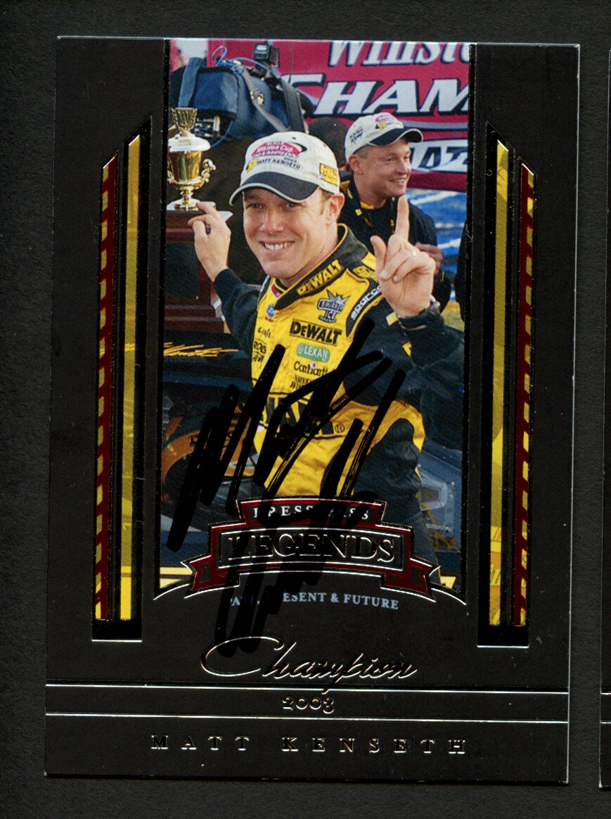 Matt Kenseth #45 signed autograph 2005 Press Pass Legends NASCAR Trading Card