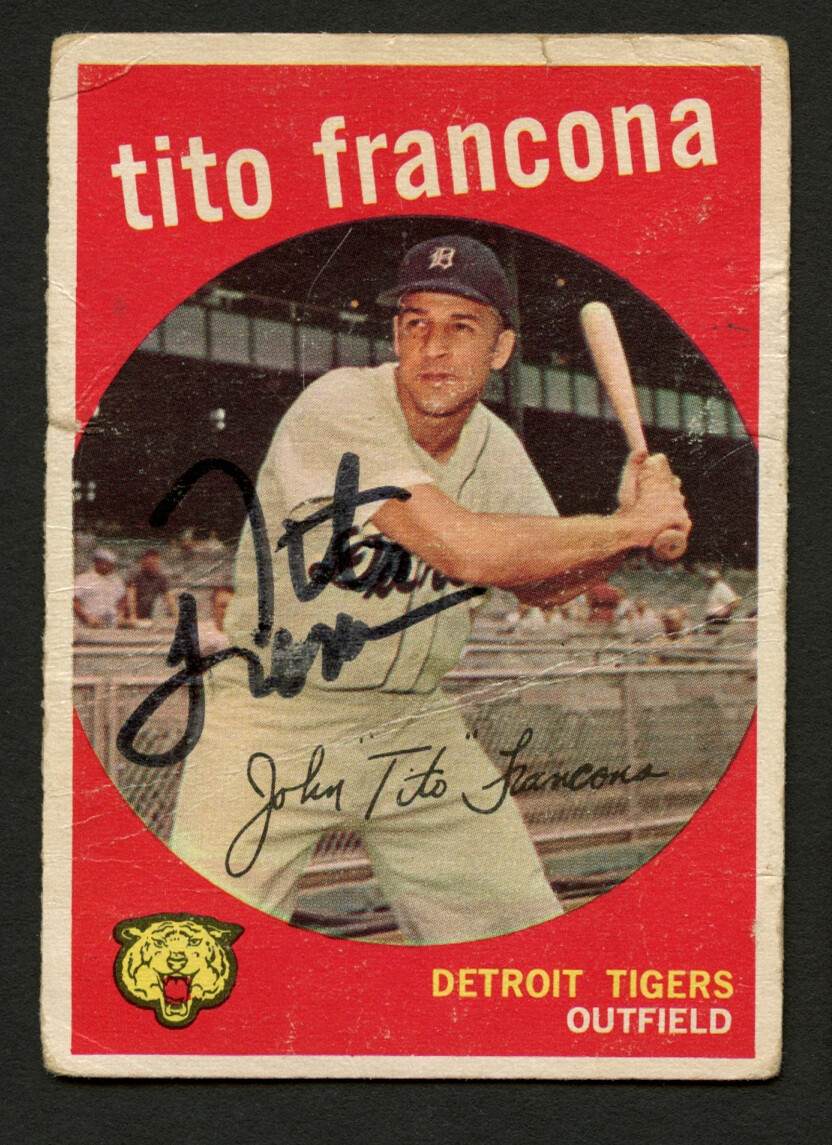 Tito Francona #268 signed autograph auto 1959 Topps Baseball Trading Card