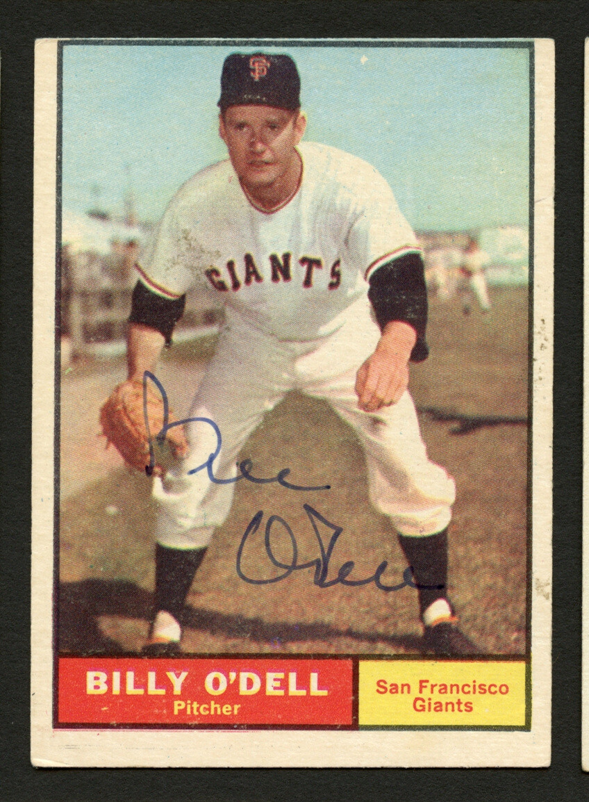 Billy O'Dell #96 signed autograph auto 1961 Topps Baseball Trading Card