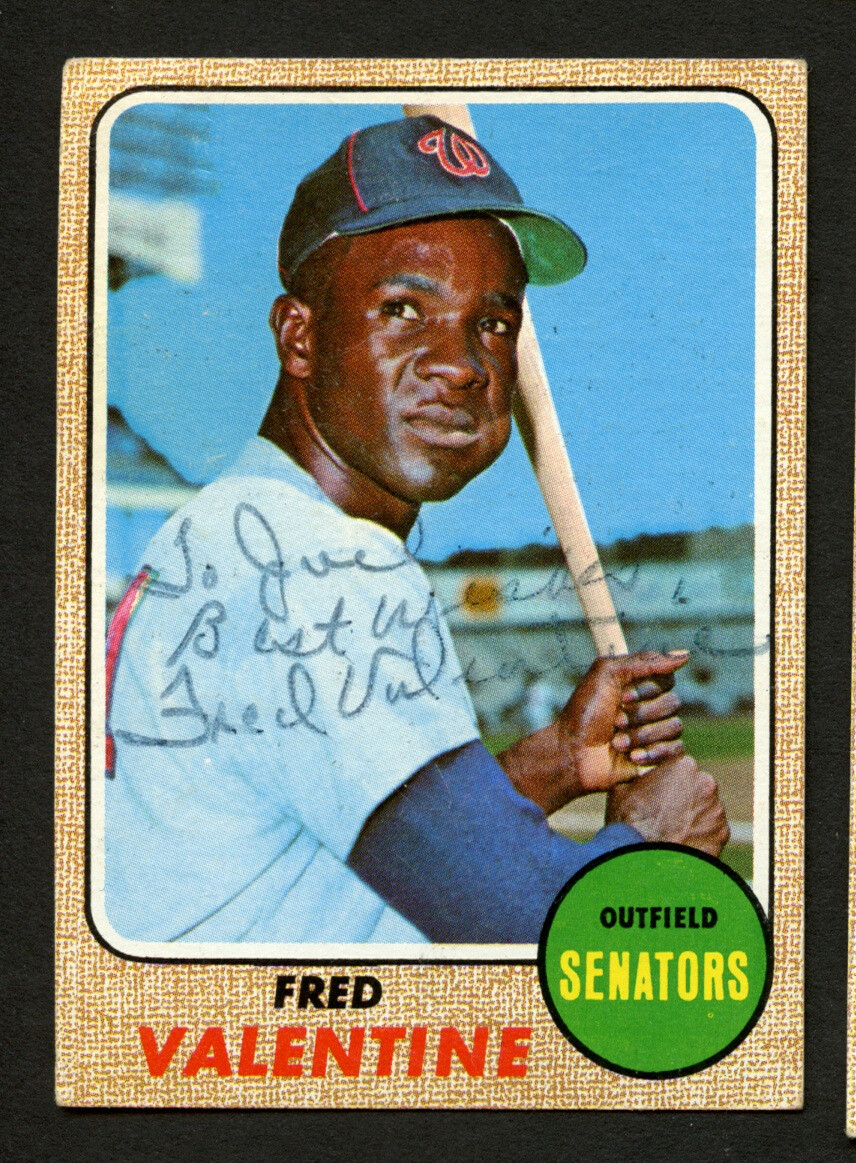 Fred Valentine #248 signed autograph auto 1968 Topps Baseball Trading Card