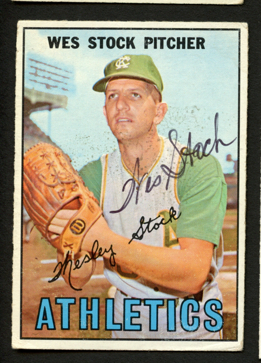 Wes Stock #74 signed autograph auto 1967 Topps Baseball Trading Card