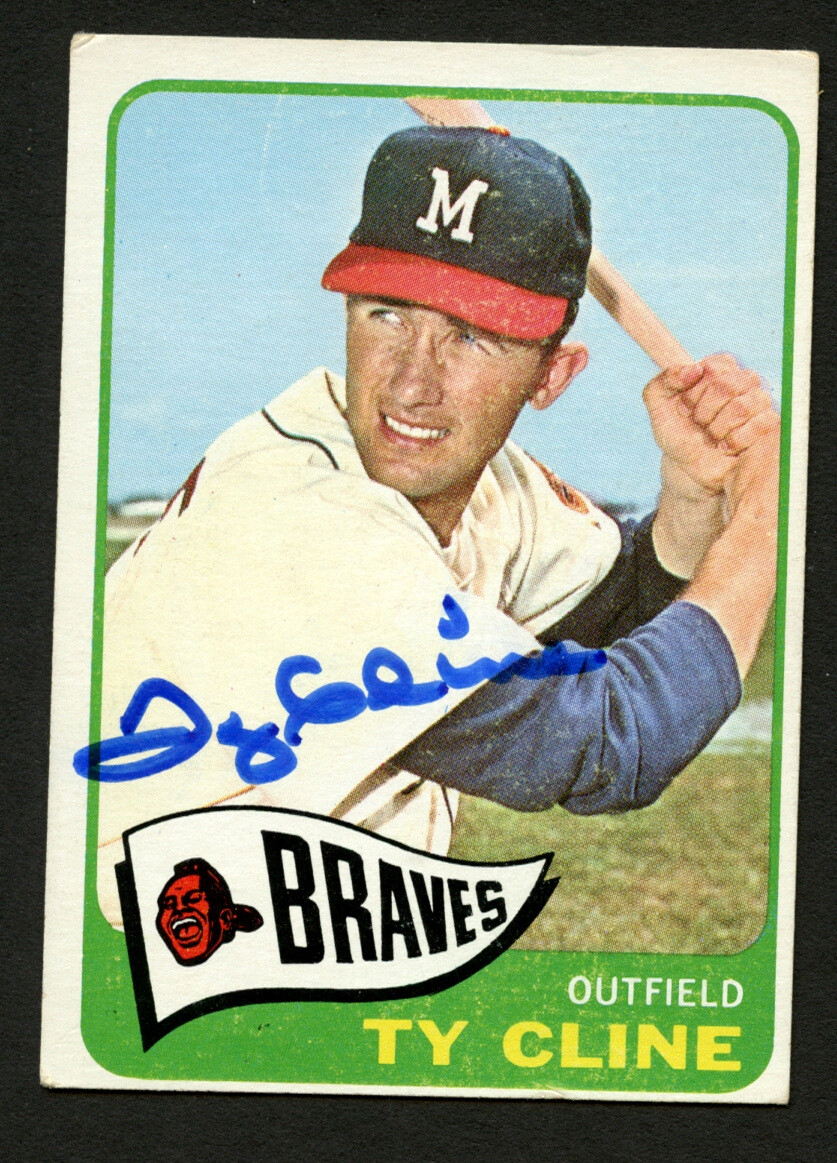 Ty Cline #63 signed autograph auto 1965 Topps Baseball Trading Card