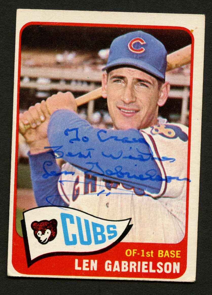 Len Gabrielson #14 signed autograph auto 1965 Topps Baseball Trading Card