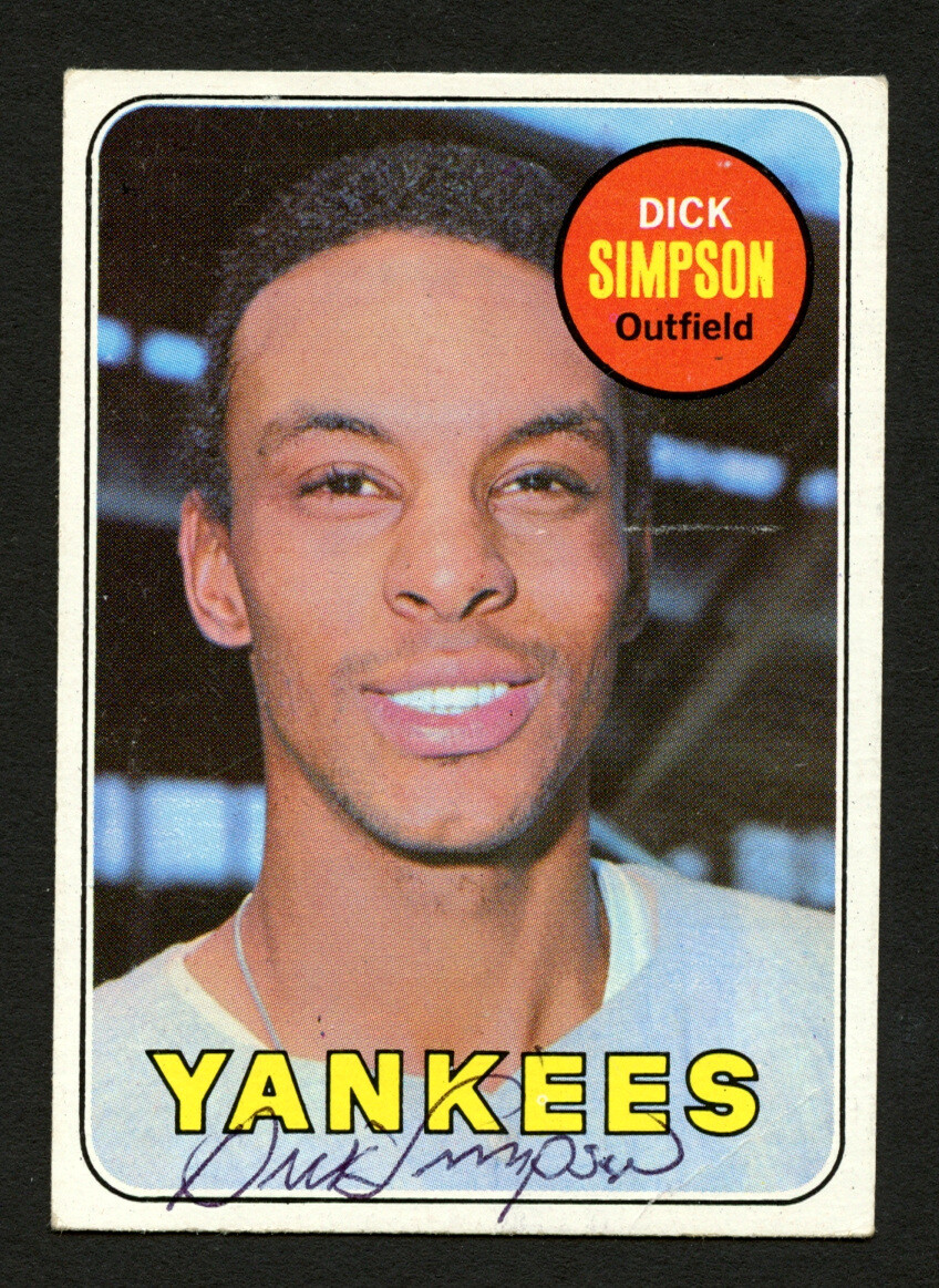 Dick Simpson #608 signed autograph auto 1969 Topps Baseball Trading Card