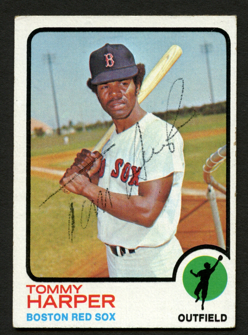 Tommy Harper #620 signed autograph auto 1973 Topps Baseball Trading Card