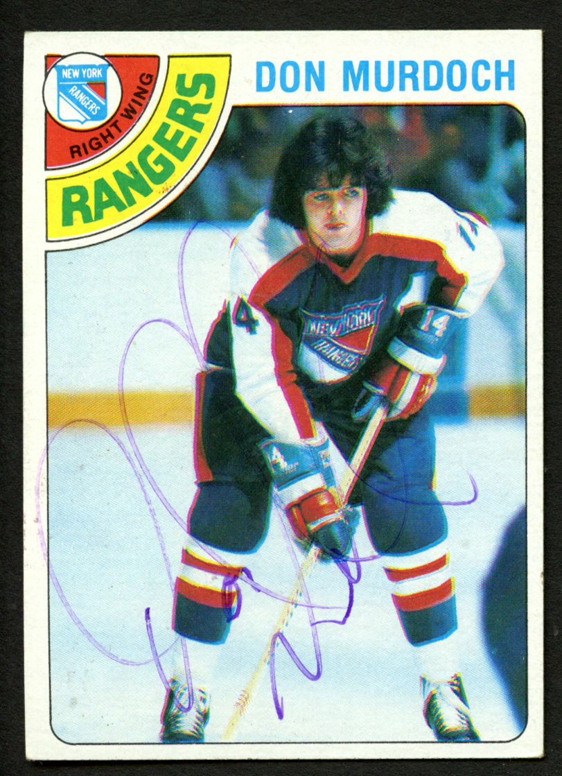 Don Murdoch #11 signed autograph auto 1978-79 Topps Hockey Trading Card