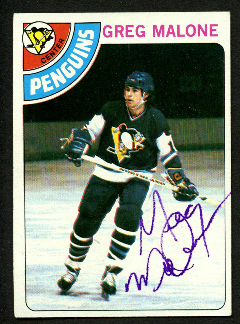 Greg Malone #233 signed autograph auto 1978-79 Topps Hockey Trading Card