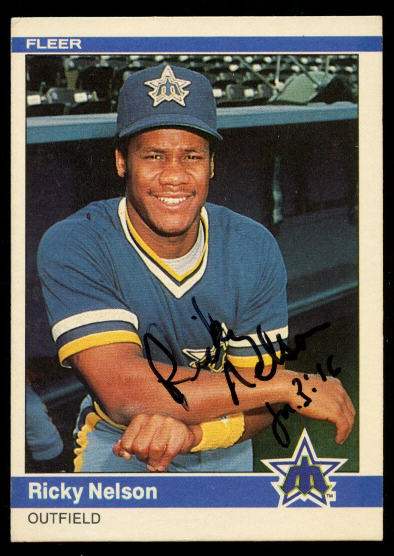 Ricky Nelson #615 signed autograph auto 1984 Fleer Baseball Trading Card