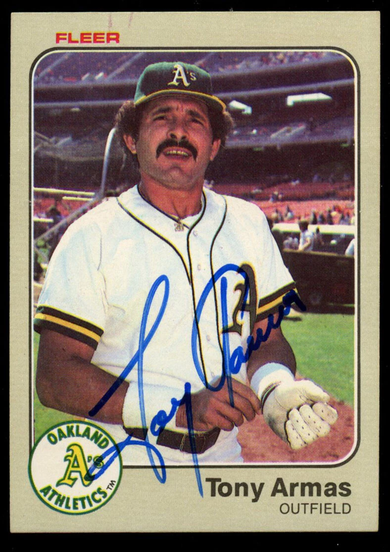 Tony Armas #513 signed autograph auto 1983 Fleer Baseball Trading Card