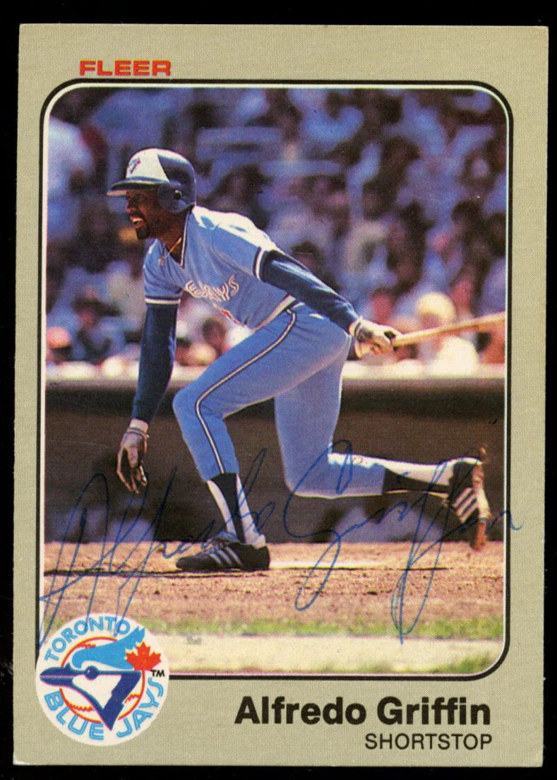 Alfredo Griffin #429 signed autograph auto 1983 Fleer Baseball Trading Card
