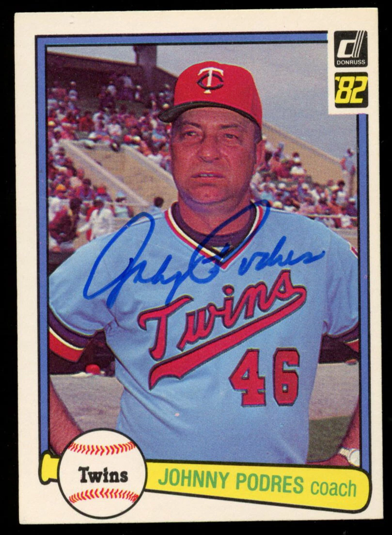 Johnny Podres #566 signed autograph auto 1982 Donruss Baseball Trading Card