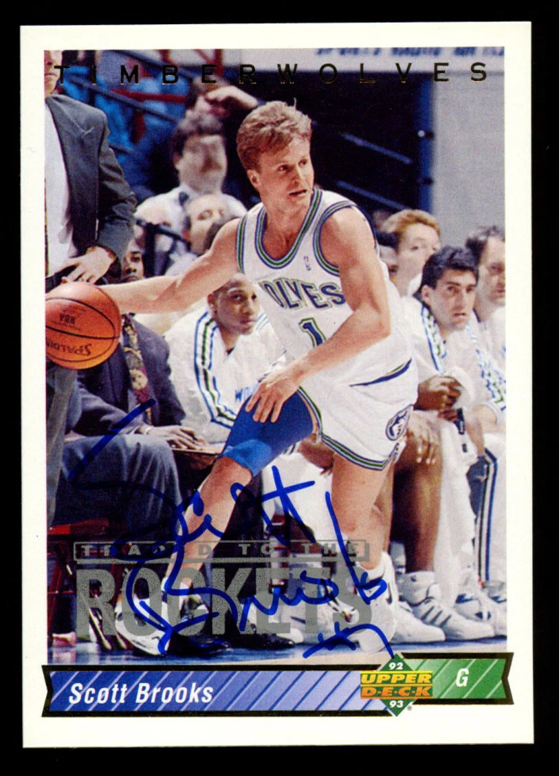 Scott Brooks #248 signed autograph auto 1992-93 Upper Deck Basketball Card