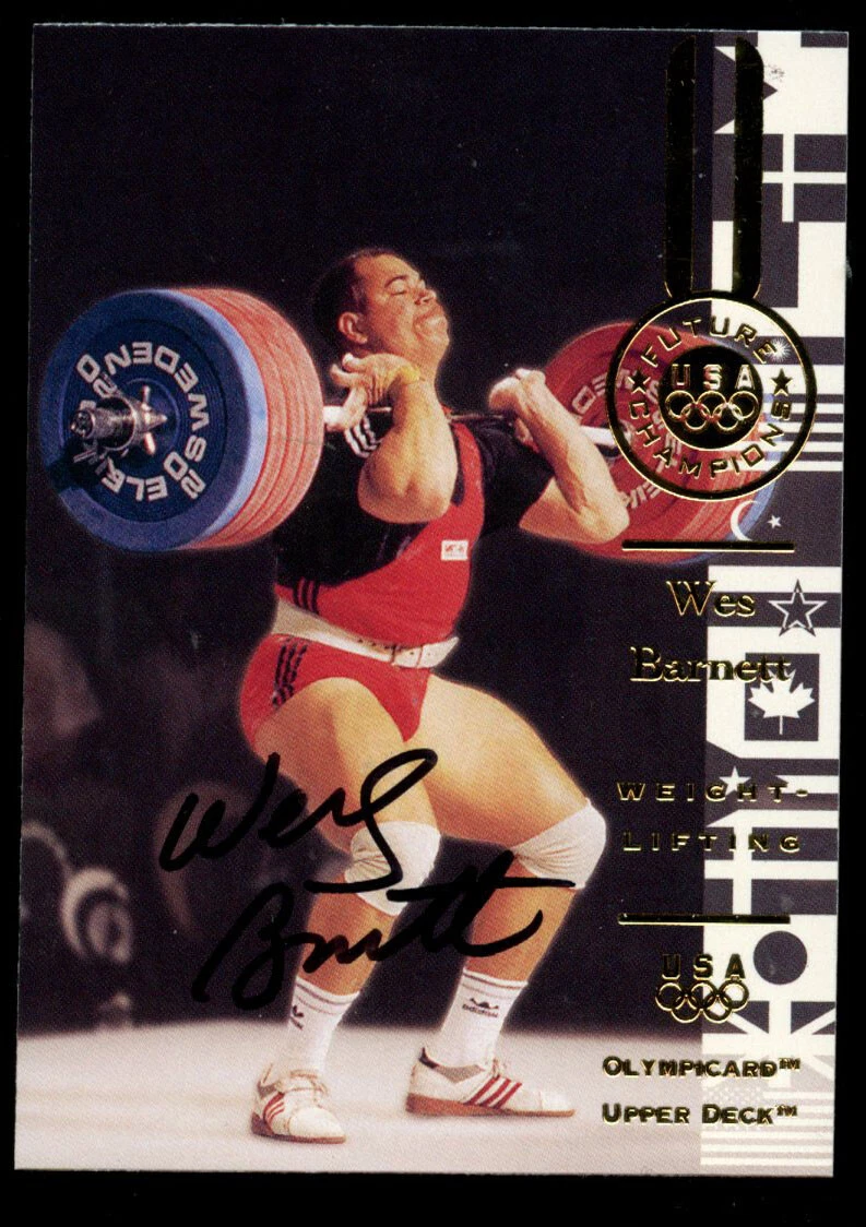 Wes Barnett #98 signed autograph auto 1996 Upper Deck Olympic Trading Card