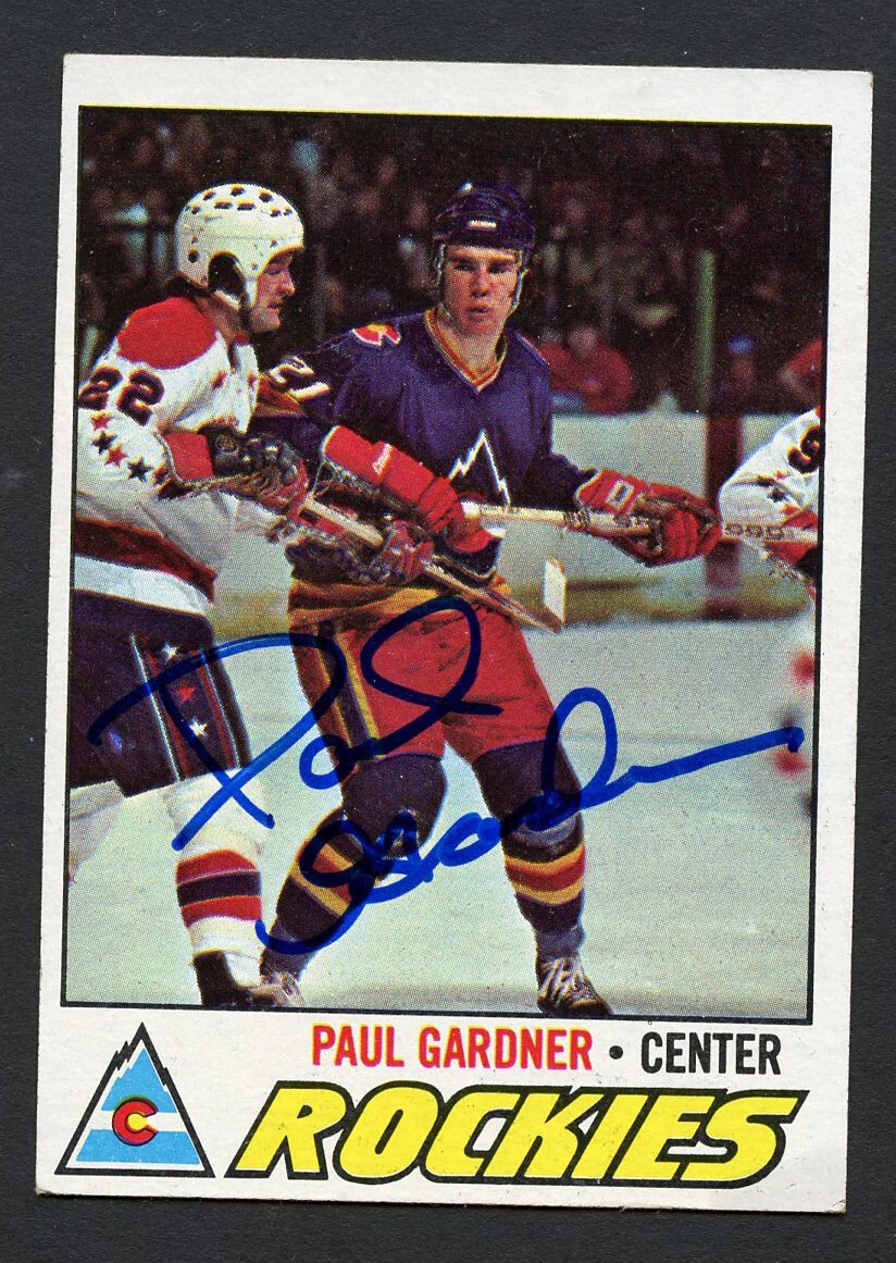 Paul Gardner #24 signed autograph auto 1977-78 Topps Hockey Trading Card